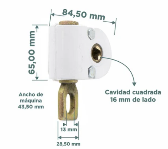 Maquina p/toldo con escuadras ARMAR blanca x unid