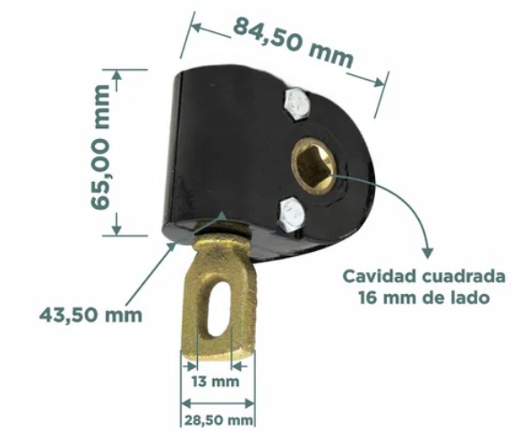 Maquina p/toldo con escuadras ARMAR negra x unid