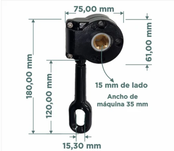 Maquina p/toldo con reduccion 11:1 IMPORTADA negra x unid