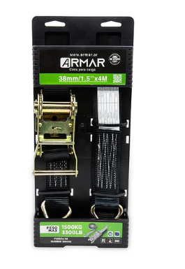 Cincha c/ catraca 38mm(hasta 1500kg)  ARMAR x 4mts