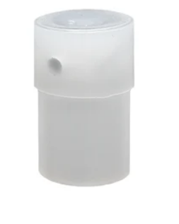 Puntera 1 1/4&quot; redonda blanca c/agujero x par