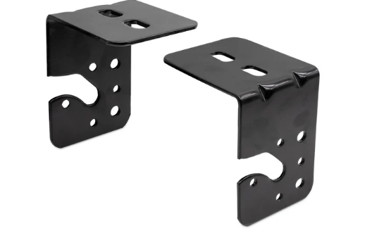 Soporte escuadra metalico p/maquina toldo negro x par