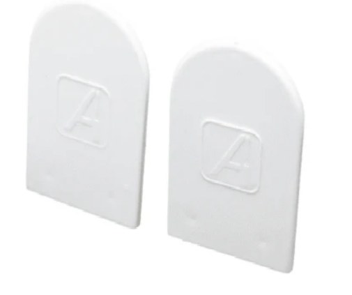 Soporte p/resorte cortina roller c/tapa ARMAR blanco x par