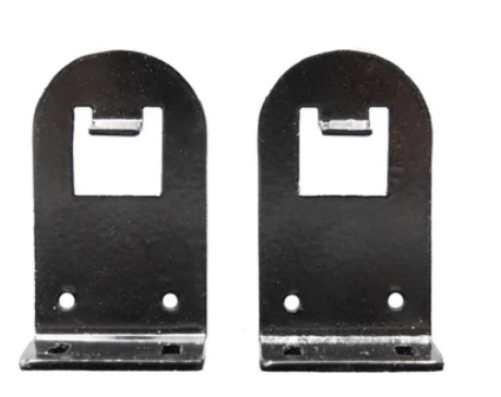 Soporte p/resorte cortina roller c/tapa ARMAR negro x par