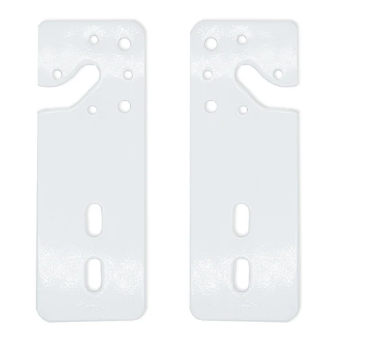 Soporte plano metalico p/maquina toldo blanco x par