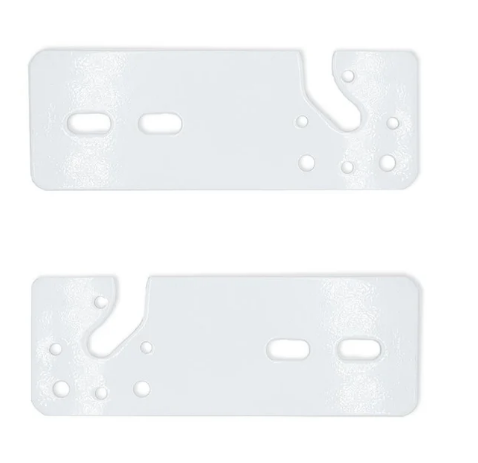 Soporte plano metalico p/maquina toldo blanco x par