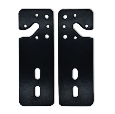 Soporte plano metalico p/maquina toldo negro x par