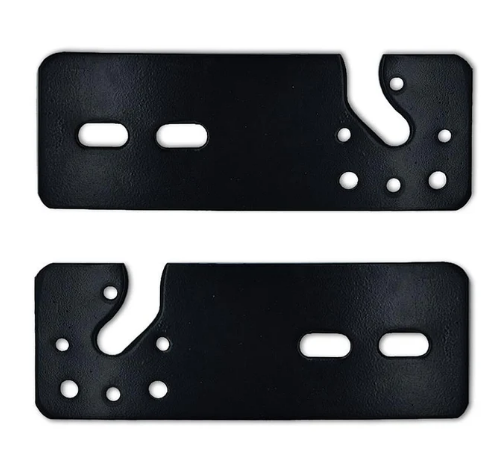 Soporte plano metalico p/maquina toldo negro x par