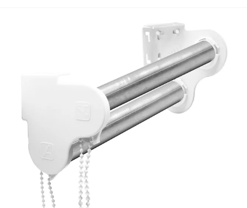 Soporte roller doble p/mec. 32 plus ARMAR (met. s/tapa) blanco x par