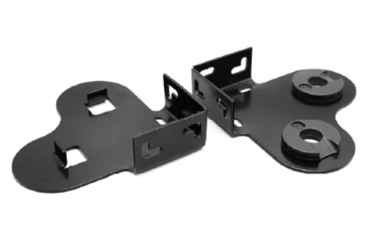 Soporte roller doble p/mec. 41 plus  ARMAR (met. s/tapa) negro x  par