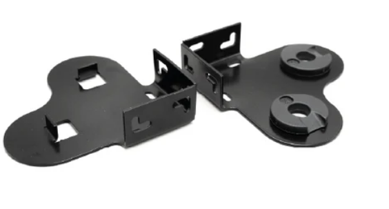 Soporte roller doble p/mec. 41 plus  ARMAR (met. s/tapa) negro x  par