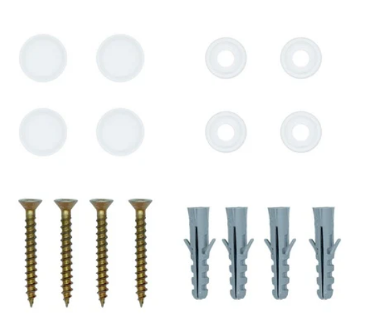 kit fijacion roller (4 tornillos + 4 tarugos de 6mm + tapa tornillo)ARMAR x unid