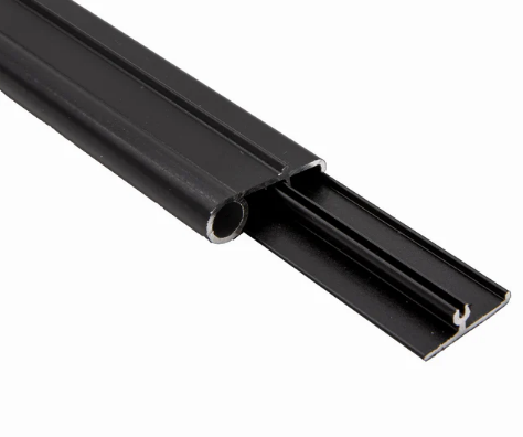Zocalo roller aluminio doble CP1 ARMAR negro x mts