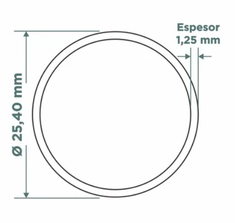 Caño galvanizado 1"x1.25mm x 6mt