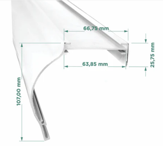Cassette roller aluminio ARMAR negro x mts