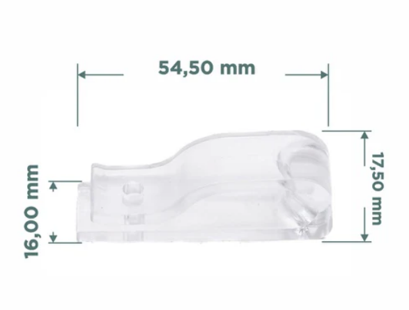 Gancho de seguridad p/cadena plastico ARMAR transparente x unid