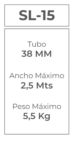 Kit mecanismo roller 38mm SL-15 p/tubo 32mm ROLLEASE blanco x unid