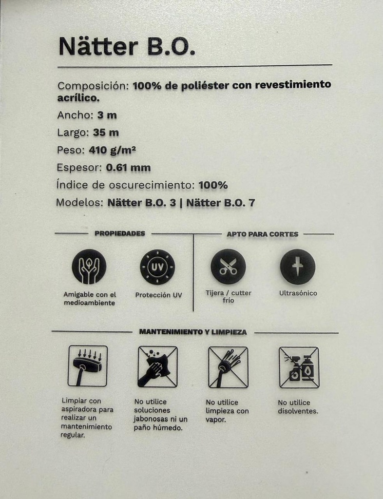 Blackout textil Natter- Olo-300cm x mtl