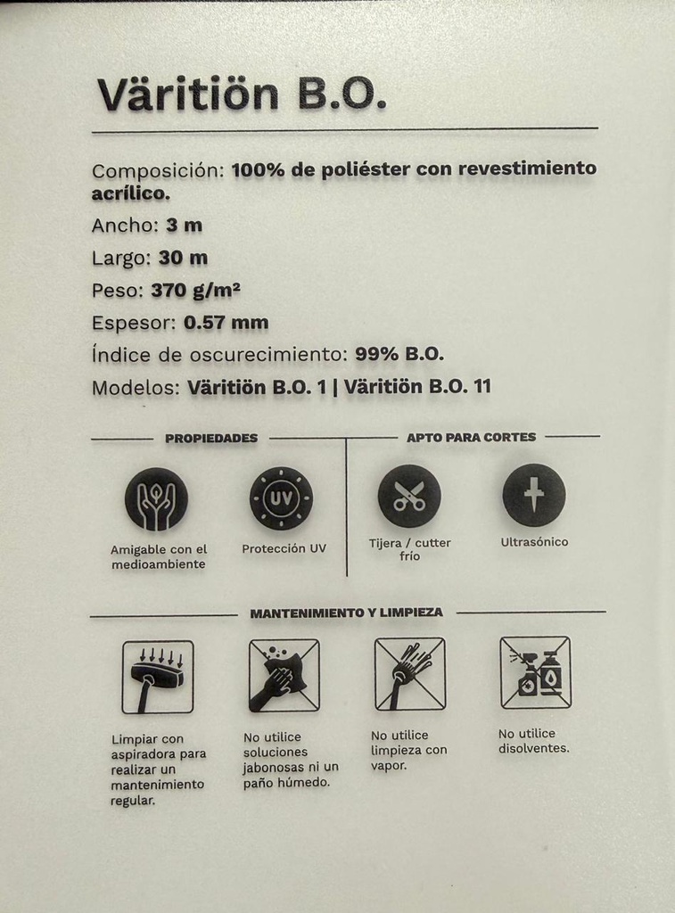 Blackout textil Varition- Olo-300cm x mtl