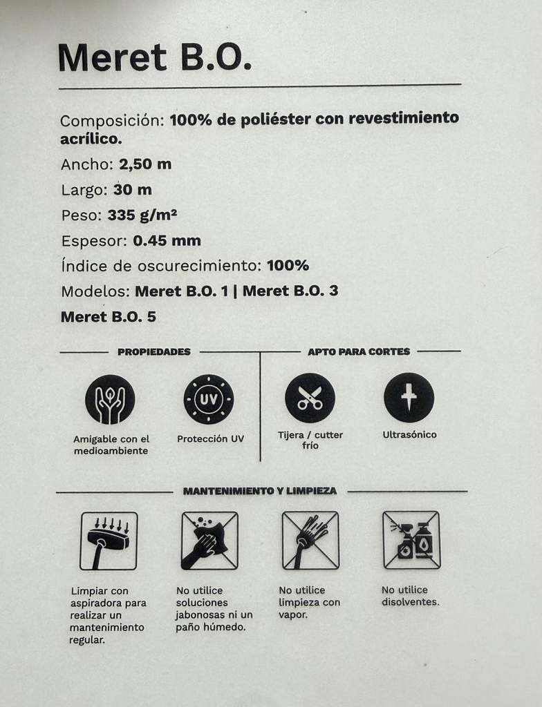 Blackout textil Meret - Olo-250cm x mtl