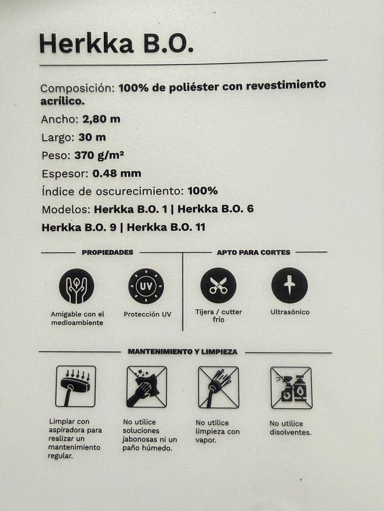 Blackout Textil Herkka - Olo-280cm x mtl