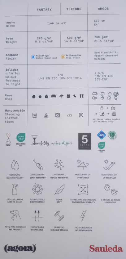 Tela acrilica Agora Fantasy SAULEDA - ancho 1.60mts x mts lineal