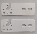 Soporte plano metalico p/maquina toldo blanco x par