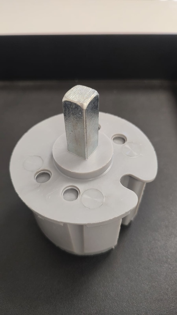 Puntera 80mm c/ins cuadrado p/tubo nervado x unid