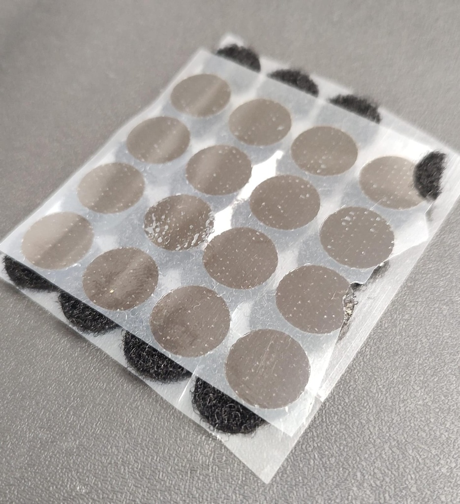 Abrojo 15mm circular autoadhesivo negro x 12 unid