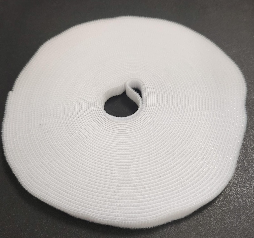 Abrojo 10mm bifaz en tira blanco x 10mt