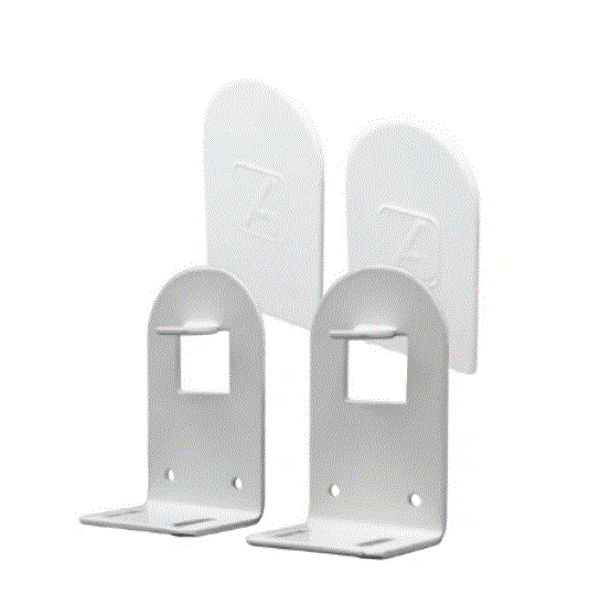Soporte p/resorte cortina roller c/tapa ARMAR blanco x par