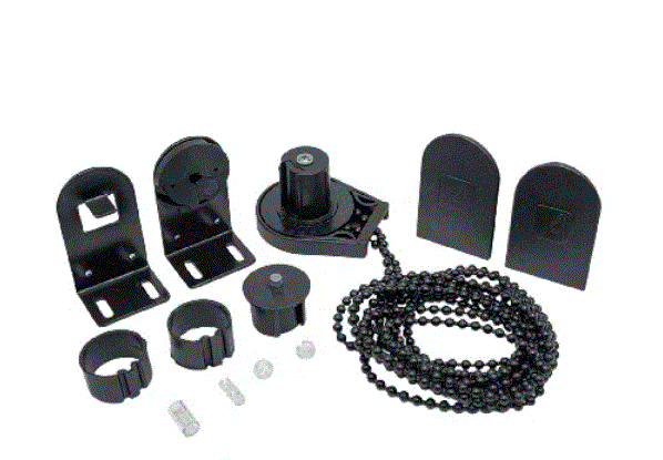 Kit mecanismo roller 28/32mm PLUS (hasta 8kg- 7m2) c/cadena ARMAR negro x unid