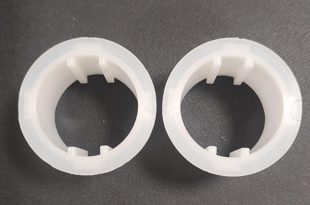 Buje adaptador plastico p/tubo 41 a 50mm ARMAR blanco x par