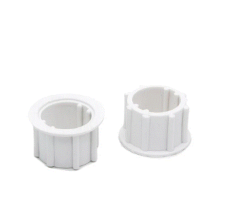 Buje adaptador plastico p/tubo 41 a 58mm ARMAR blanco x par