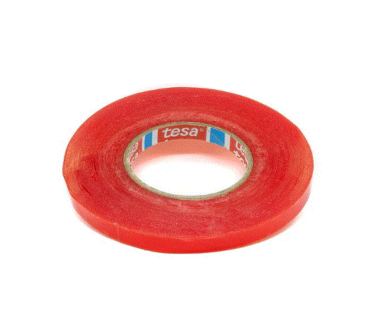 Cinta doble faz 12mm ultra fuerte ARMAR roja x 10mts