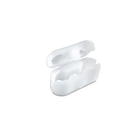 Conector de cadena t/libro plastico GENERICO blanco X 50unid