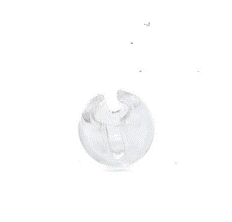 Tope para cadena t/bolita plastico transparente X 100 unid