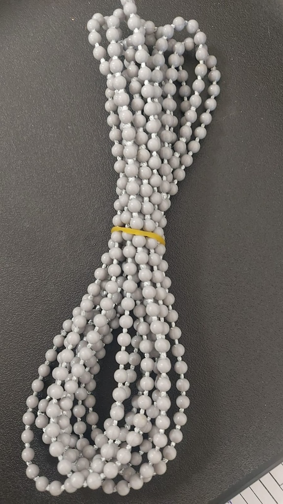 Cadena roller 4.8mm sin fin plastica ARMAR gris x 3mts