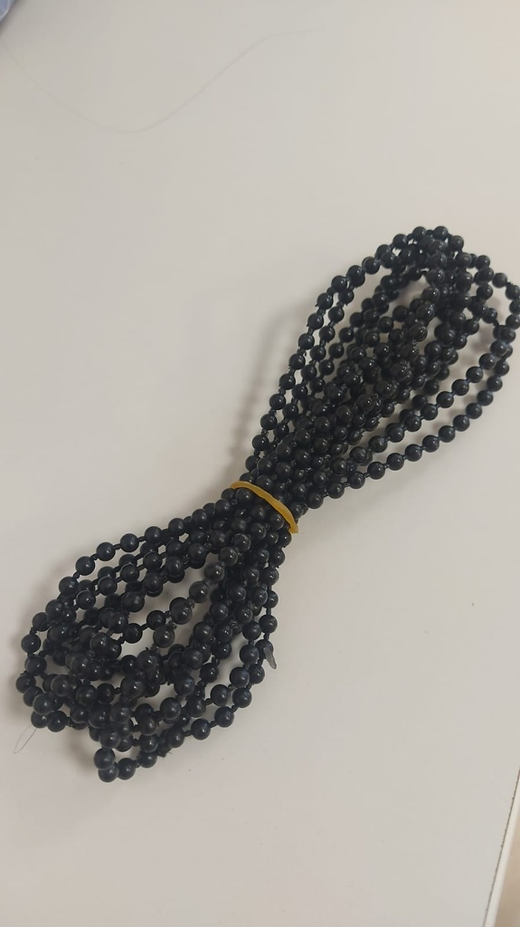 Cadena roller 4.8mm sin fin plastica ARMAR negro x 3mts