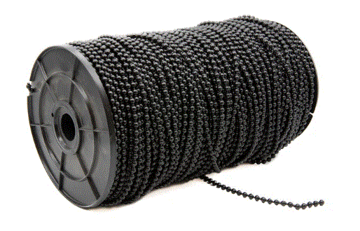 Cadena roller 4.8mm plastica ARMAR negro x 200mts