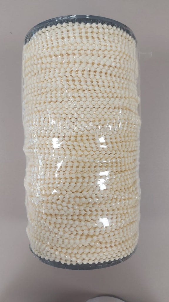 Cadena roller 4.5mm plastica ROLLTECH ivory x 250mts