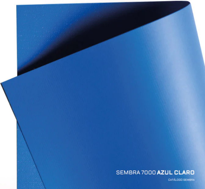 Lona PVC flexible SEMBRA 7000 azul claro - ancho 2.20mts x mts lineal