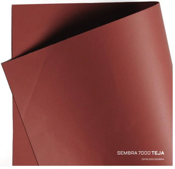 Lona PVC flexible SEMBRA 7000 teja - ancho 2.20mts x mts lineal