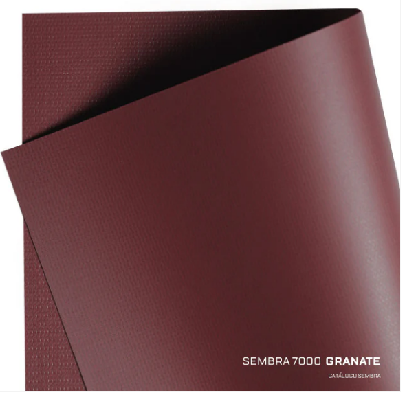 Lona PVC flexible SEMBRA 7000 granate - ancho 2.20mts x mts lineal
