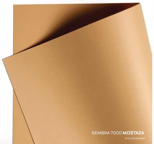 Lona PVC flexible SEMBRA 7000 mostaza - ancho 2.20mts x mts lineal