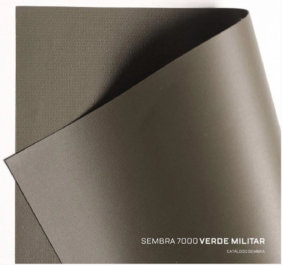 Lona PVC flexible SEMBRA 7000 verde militar- ancho 2.20mts x mts lineal