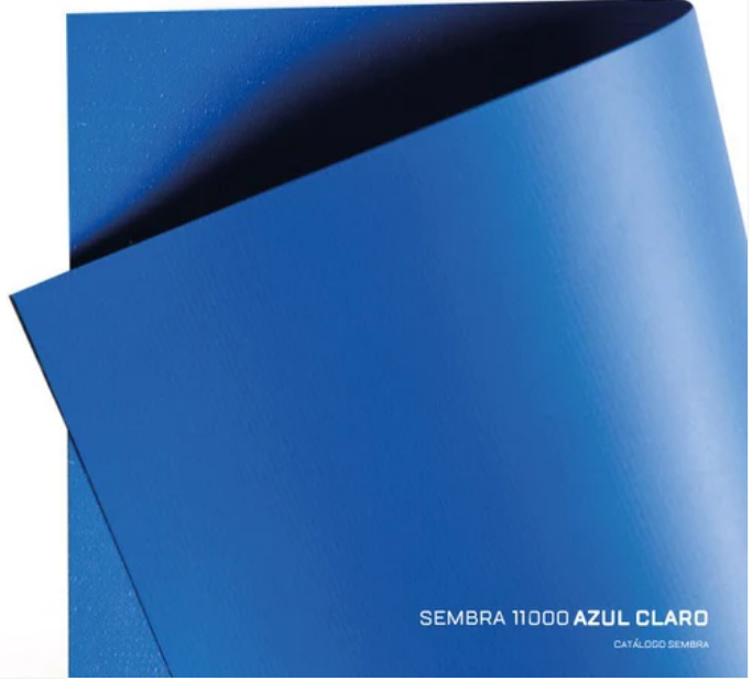 Lona PVC flexible SEMBRA 1100 azul claro- ancho 1.50mts x mts lineal