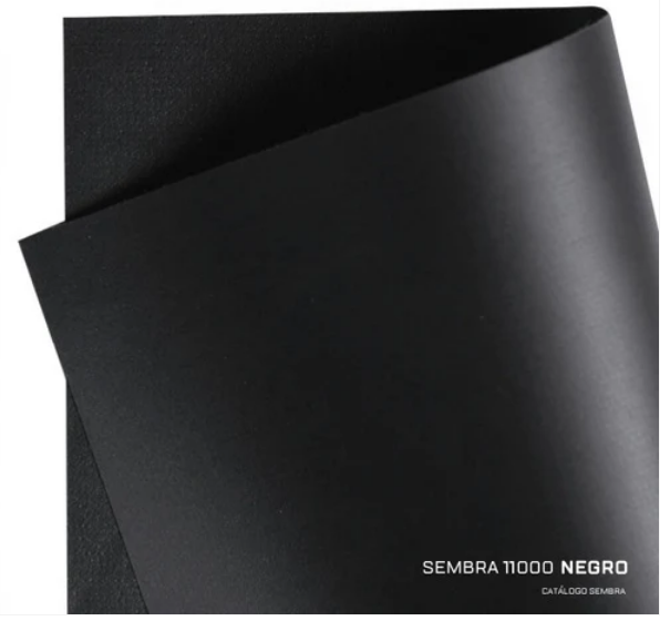 Lona PVC flexible SEMBRA 1100 negro- ancho 1.50mts x mts lineal