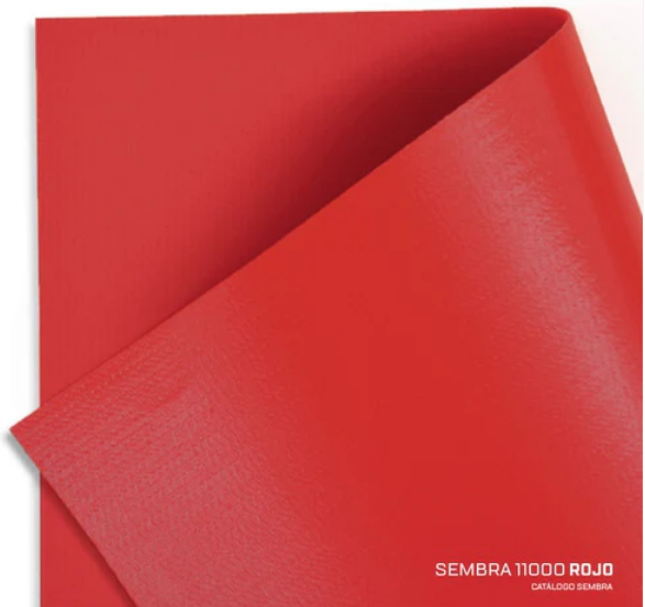 Lona PVC flexible SEMBRA 1100 rojo- ancho 1.50mts x mts lineal