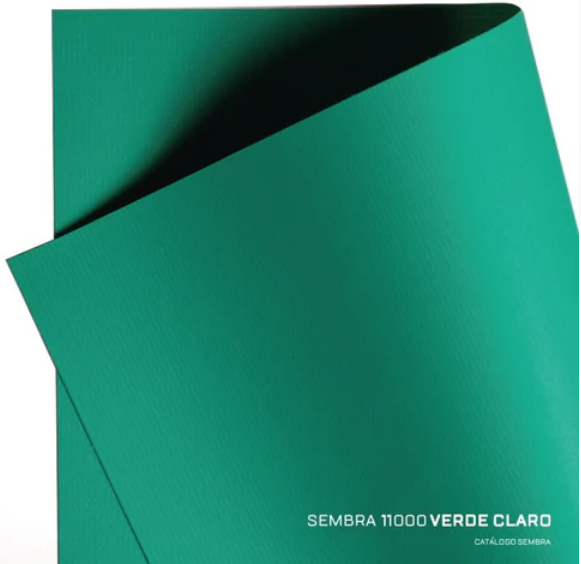 Lona PVC flexible SEMBRA 1100 verde claro- ancho 1.50mts x mts lineal